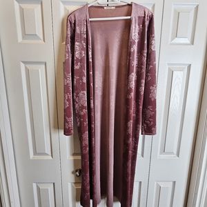 Floral long cardigan